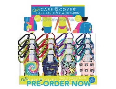 Hand Sanitizer in Caddy w/Carabiner-Kids (Refillable) (24 Assorted)