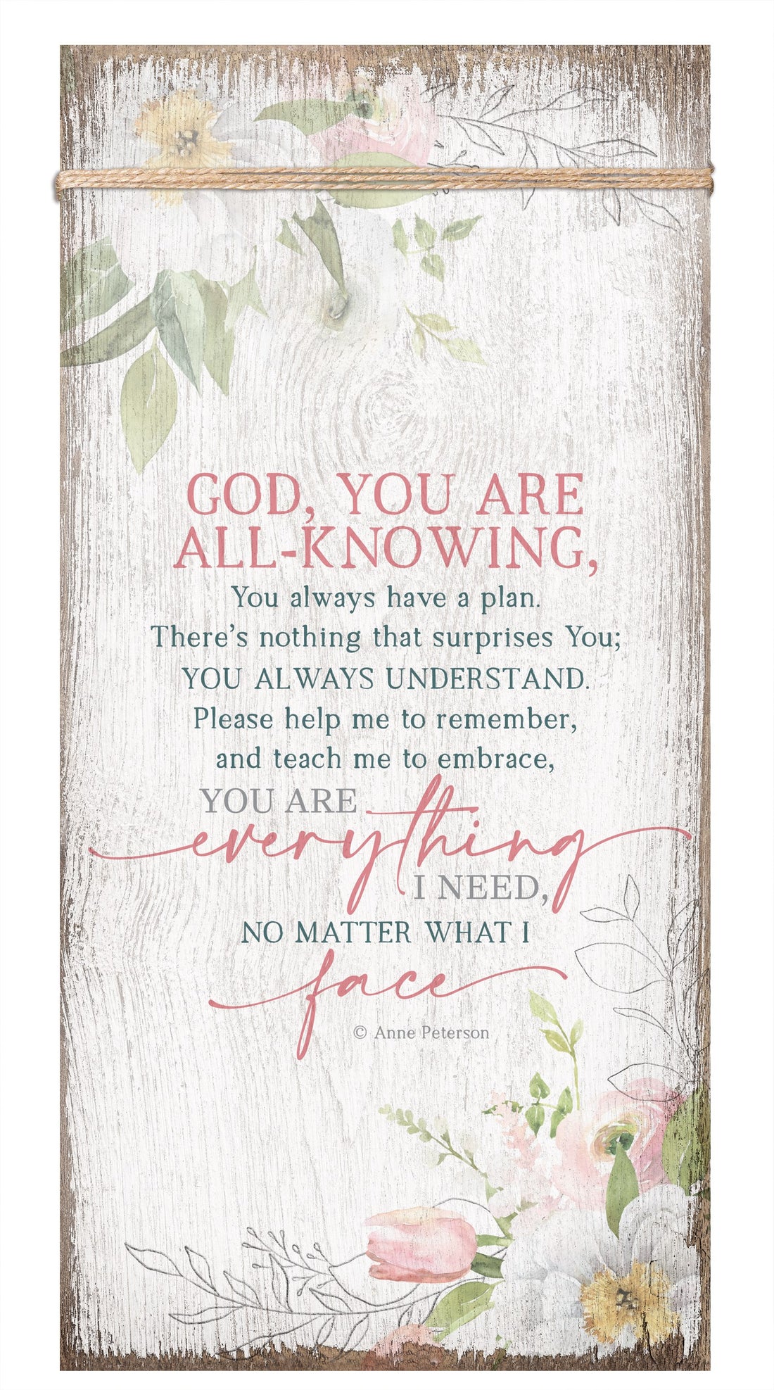 Plaque-Timeless Twine-God You Are All Knowing