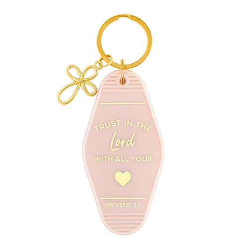 Key Tag-Motel Style-Trust In The Lord (Proverbs 3:5) (1.75" x 3.5")