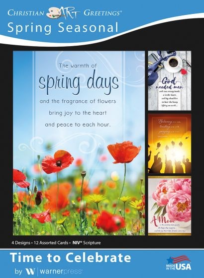 Card-Boxed-Time To Celebrate Assorted Spring Seasonal (NIV) (Box Of 12)
