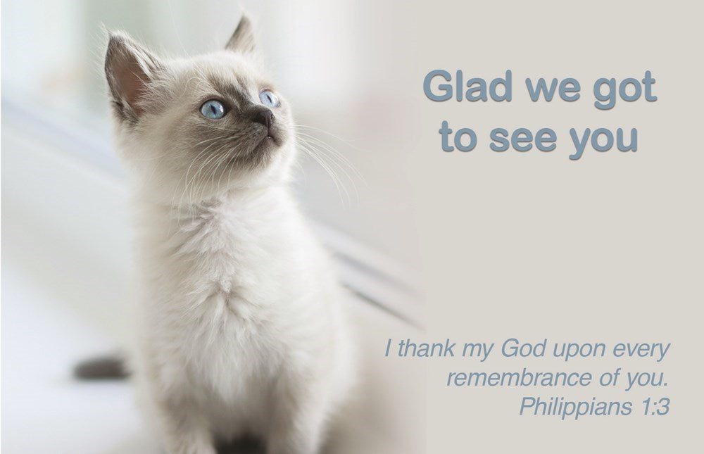 Postcard-Glad We Got To See You (Philippians 1:3) (Pack Of 25)