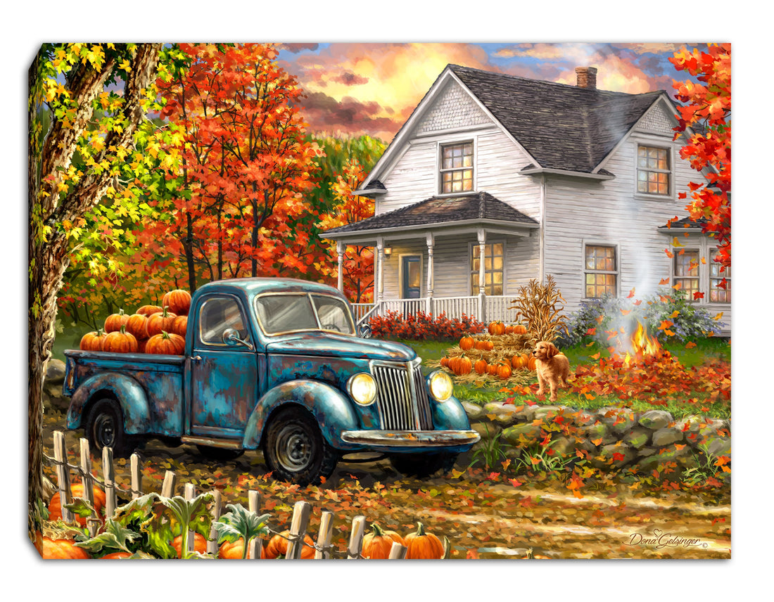 Mini Canvas-Farmhouse Memories-LED Tabletop w/Timer (8" x 6")