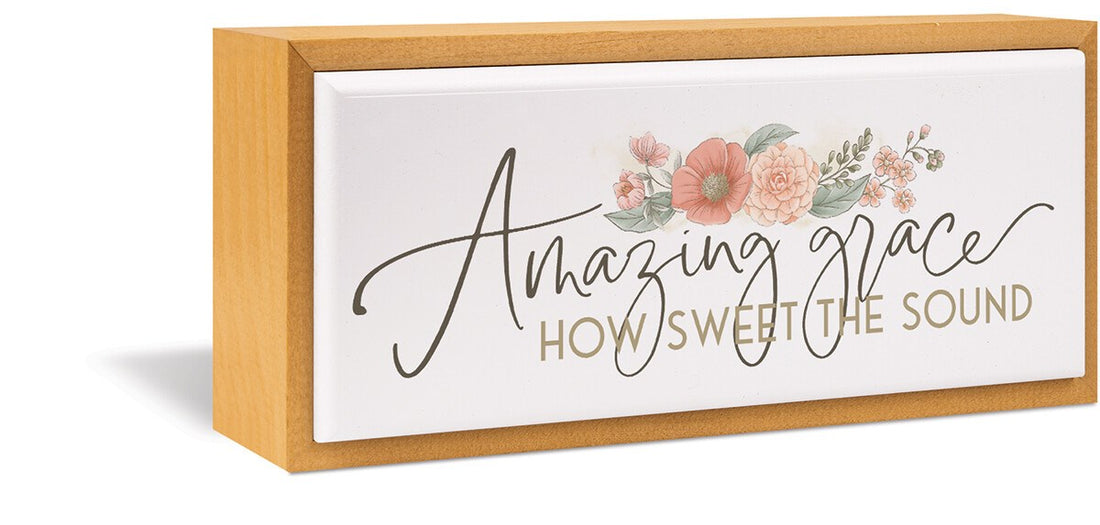 Framed Art-Amazing Grace (13 x 5)