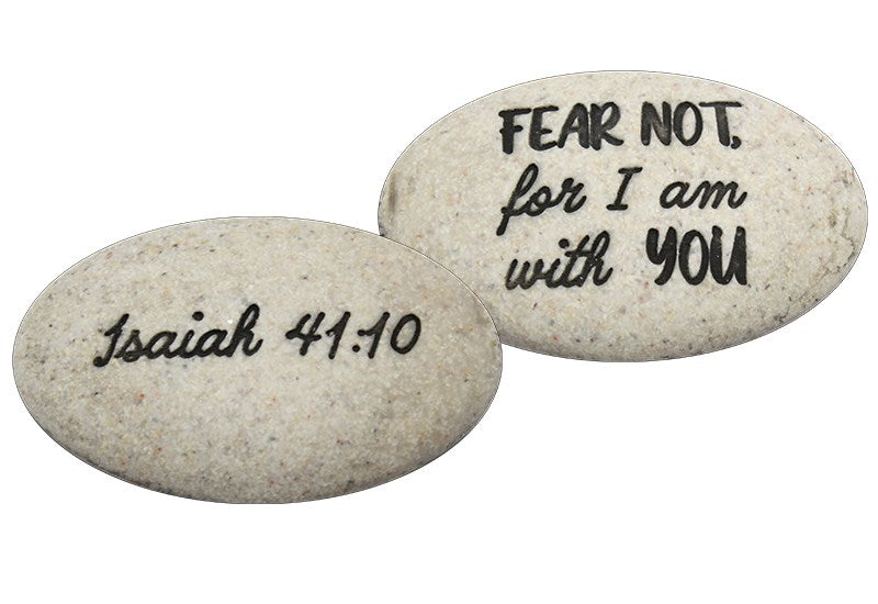 Pocket Stone-Scripture-Isaiah 41:10 (Pack of 12)