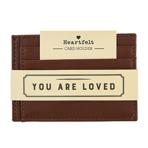 Seed of Abraham Christian Bookstore - (In)Courage - Card Holder-Leather-You Are Loved w/8 Card Slots (4&quot; x 2.75&quot;)