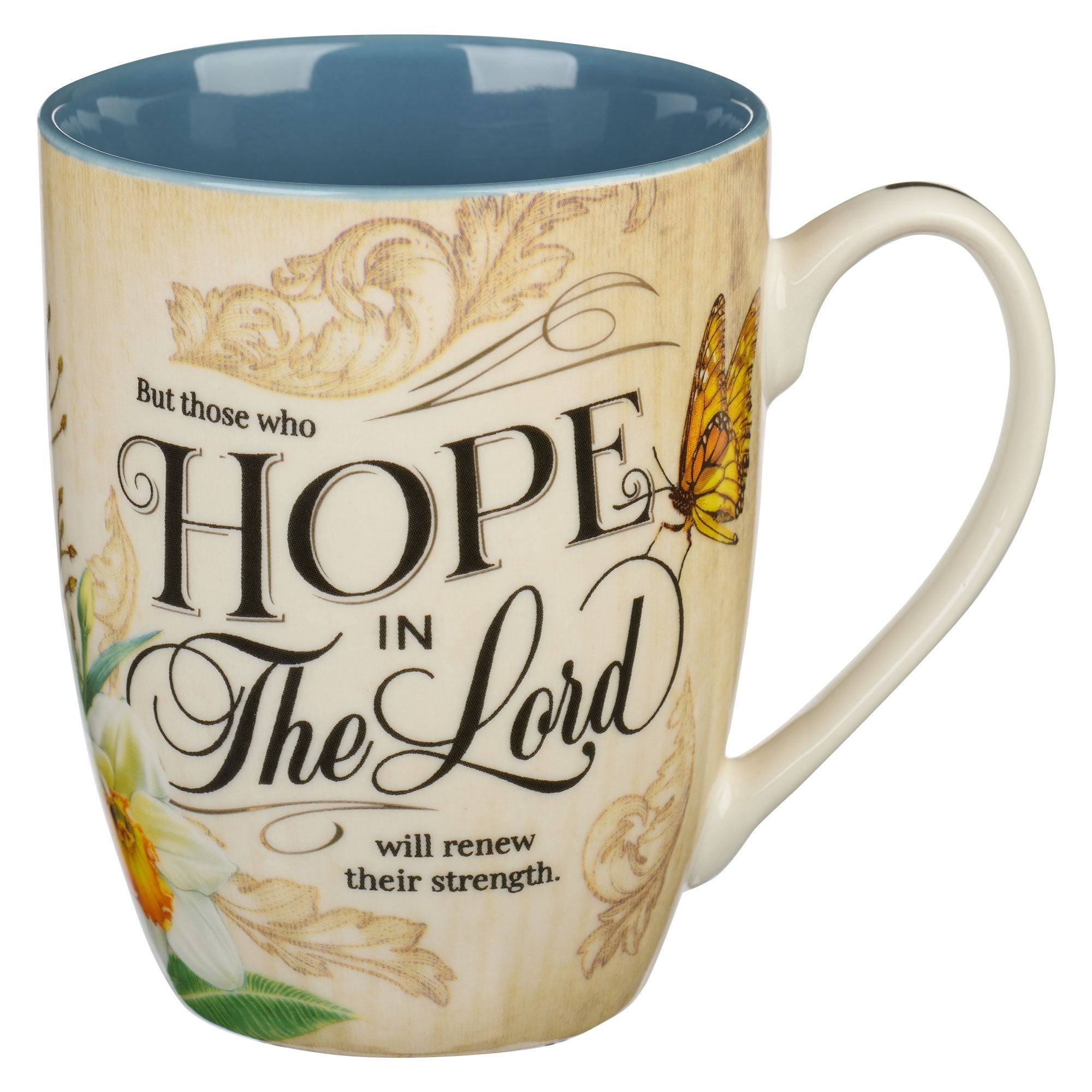 Mug-Vintage-Hope In The Lord-Isaiah 40:31-Blue/Tan