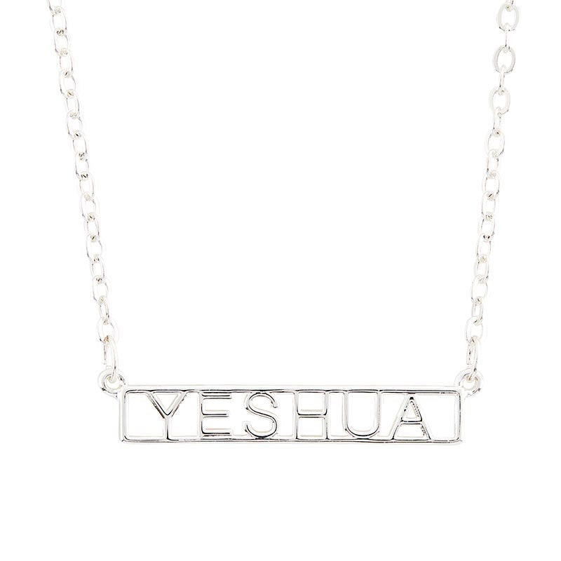 Necklace-Kingdom Words-Yeshua-Silver Plate