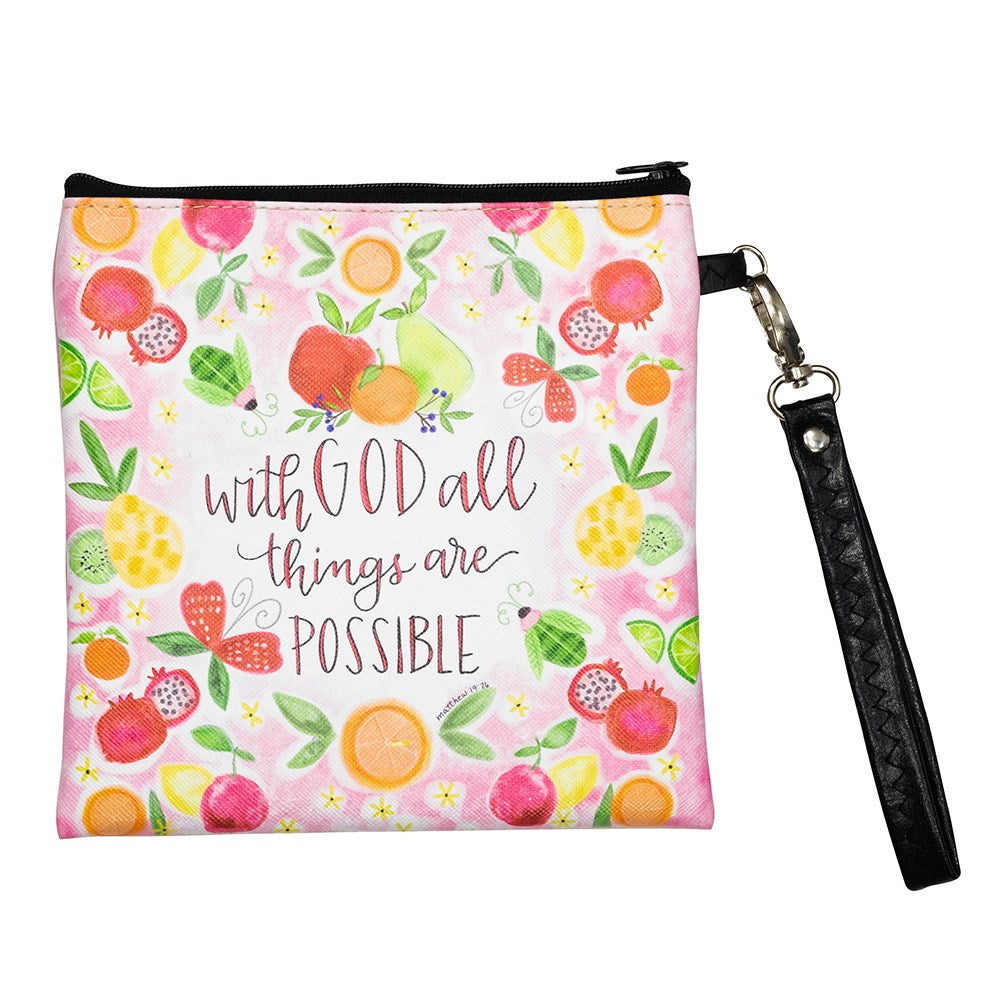 Square Wristlet-With God All Things Are Possible (7" SQ)