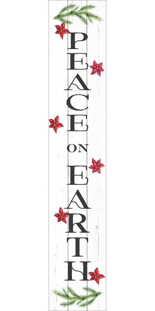 Porch Sign-Peace On Earth (4" x 24")