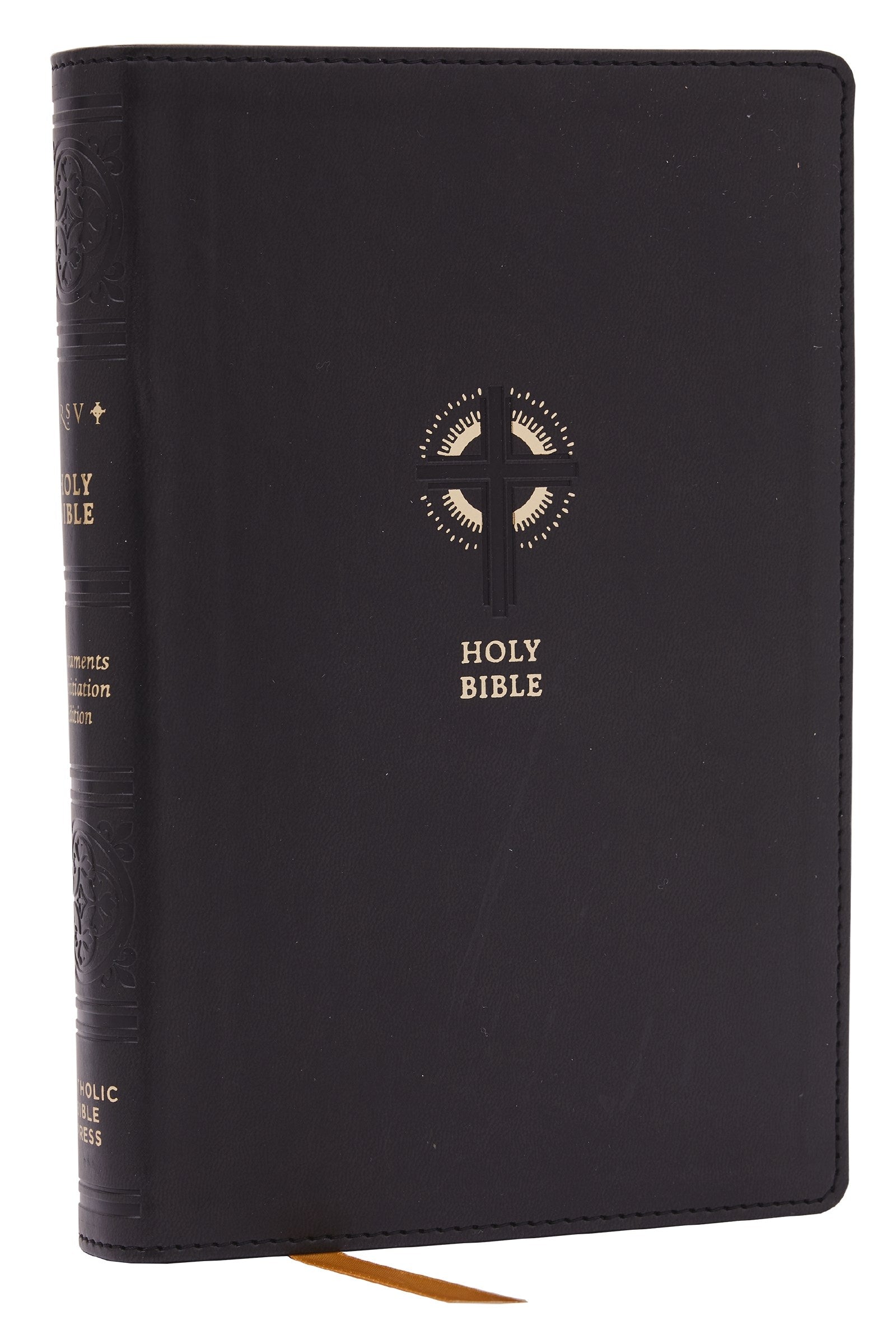 NRSVCE Sacraments Of Initiation Catholic Bible (Comfort Print)-Black Leathersoft