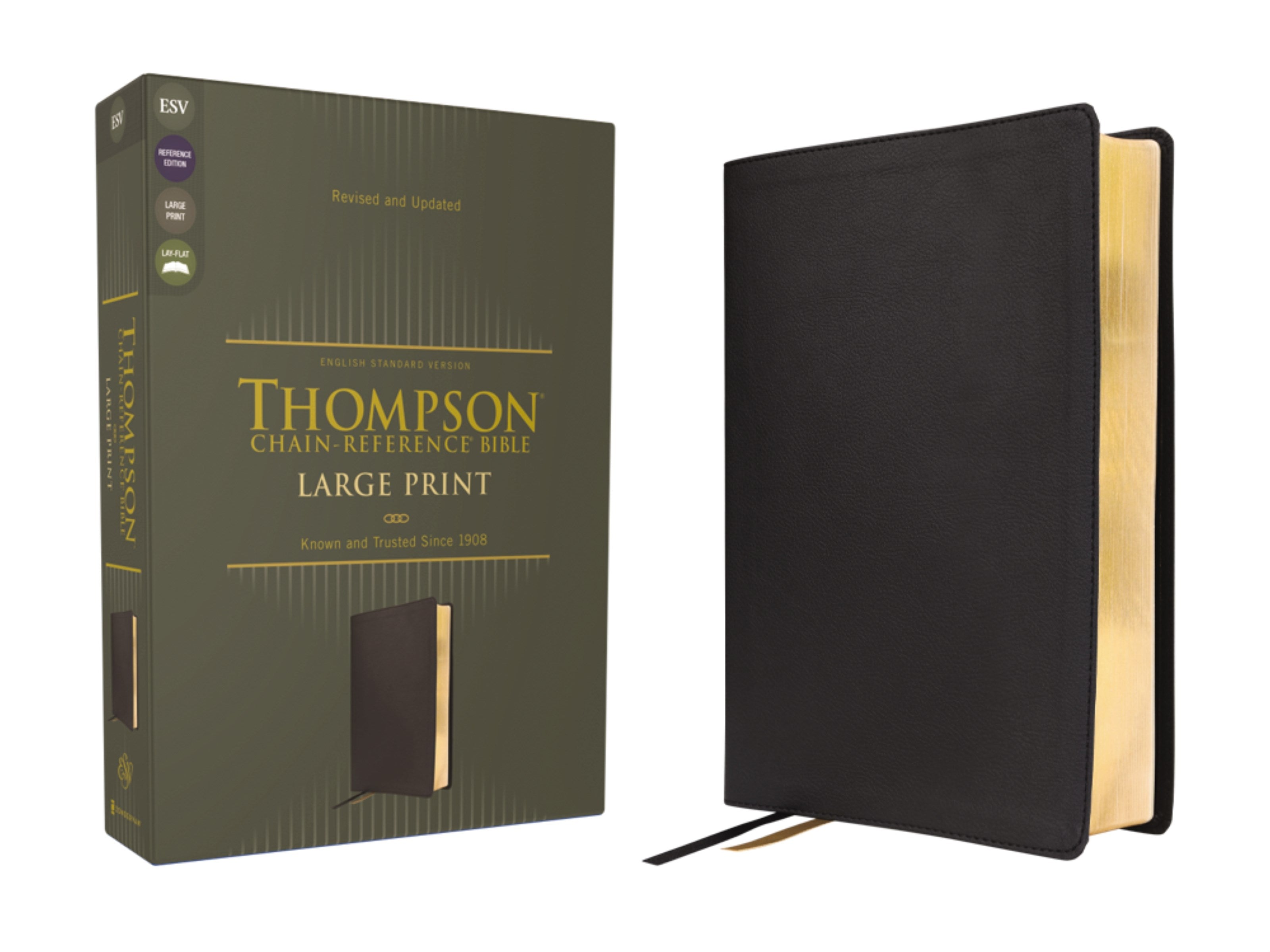 ESV Thompson Chain-Reference Bible/Large Print-Black Leathersoft