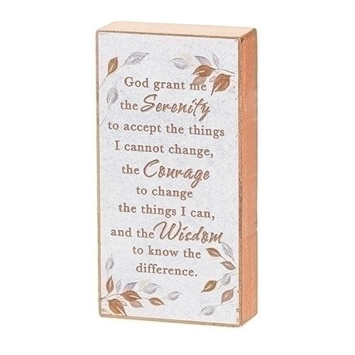 Home Decor-Prayer Block-Serenity (4")