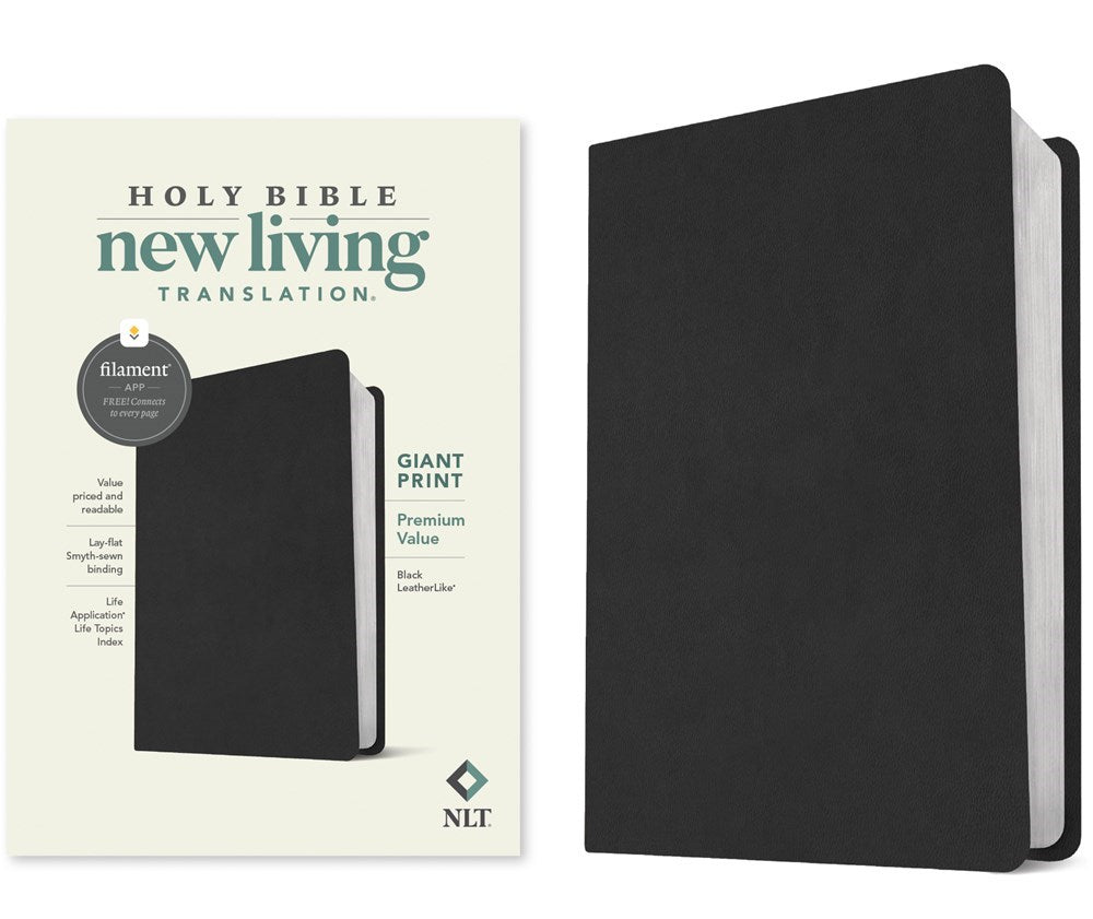 NLT Giant Print Premium Value Bible/Filament Enabled Edition-Black LeatherLike