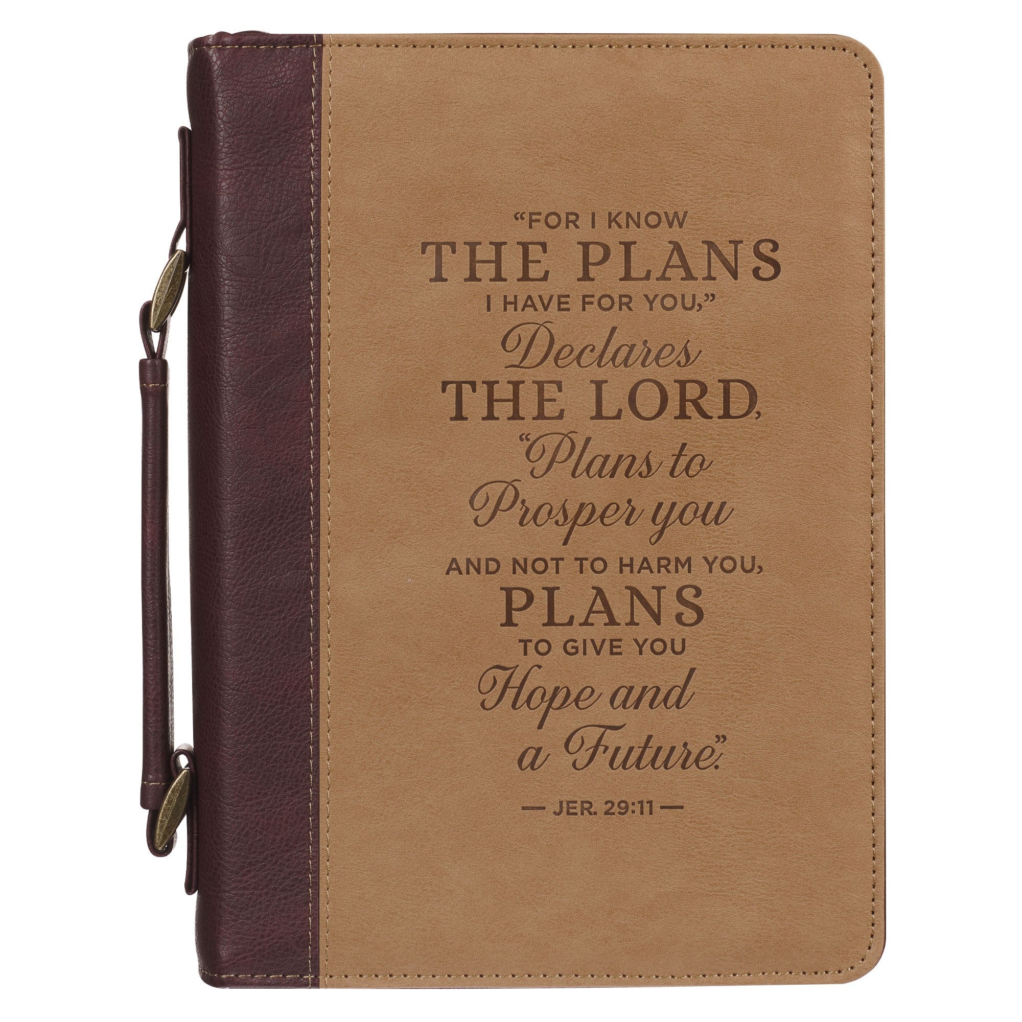Bible Cover-Classic Two-tone Plans Jer. 29:11-XL