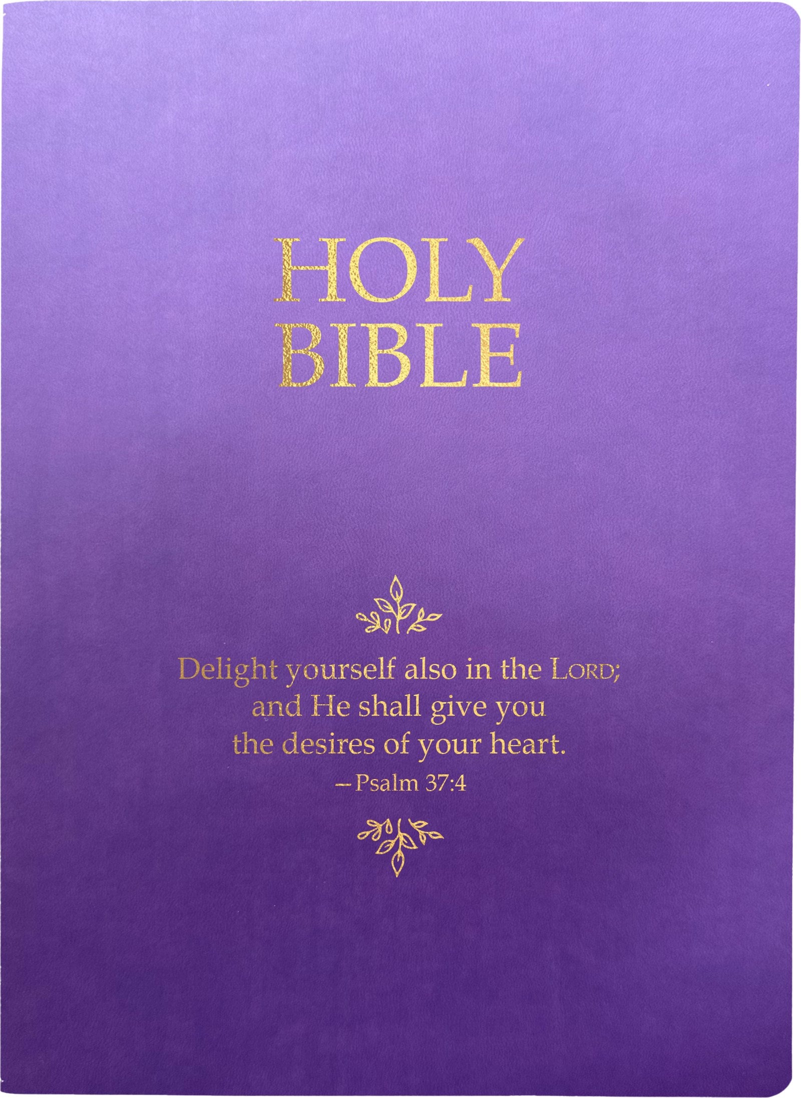 KJV Holy Bible Delight Yourself In The Lord Life Verse Edition Large Print-Royal Purple Ultrasoft
