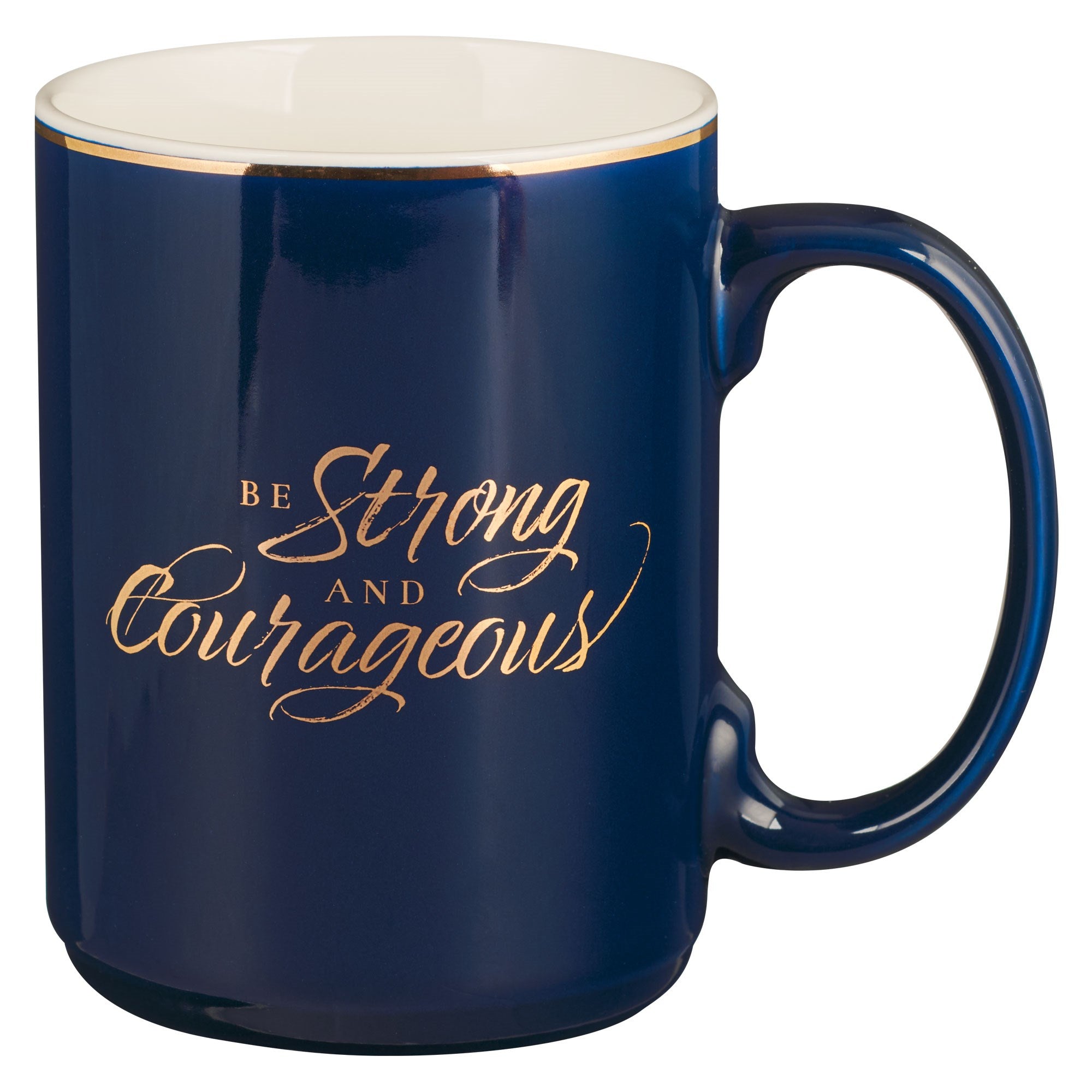 Mug-Navy-Be Strong And Courageous-Joshua 1:9