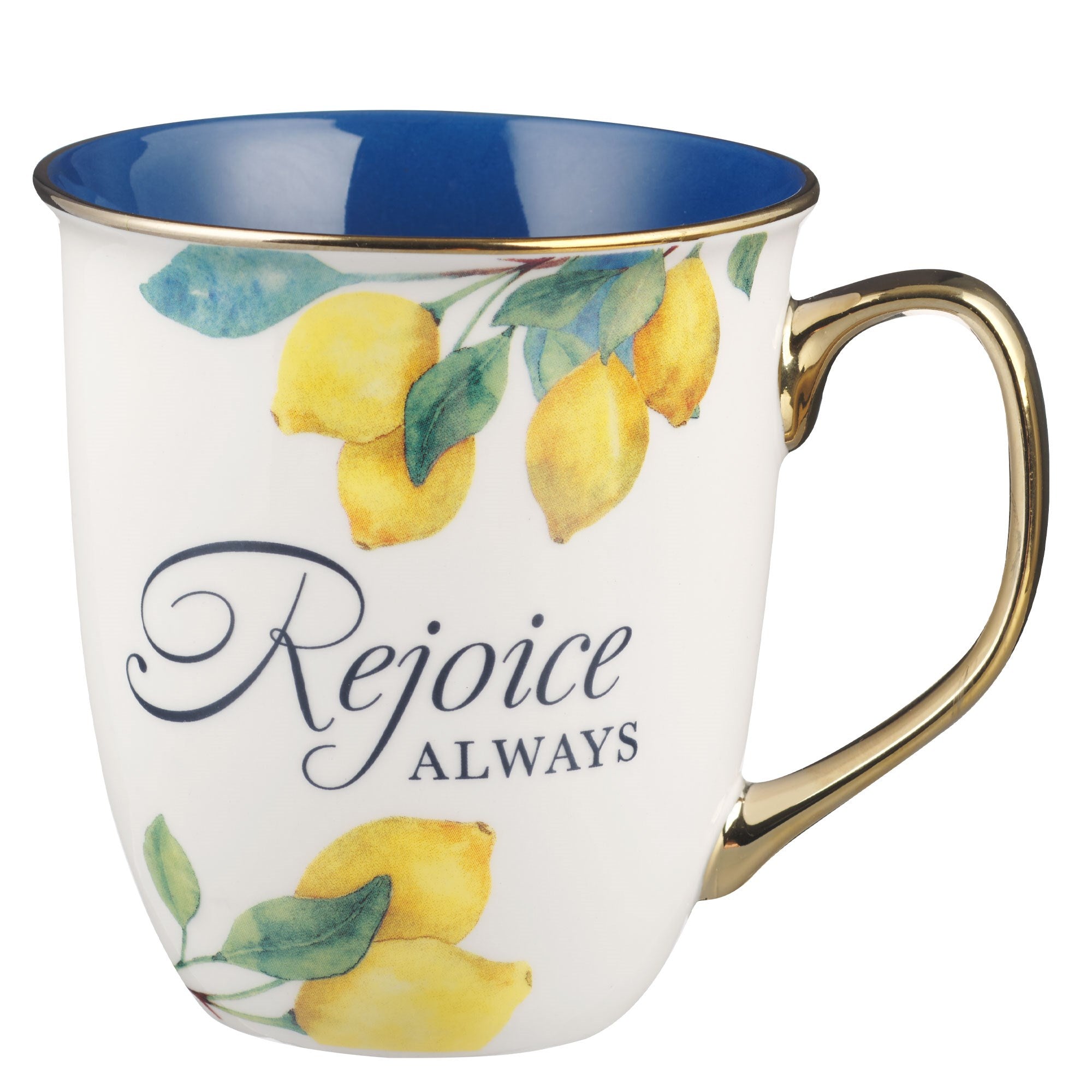 Mug-Yellow/Blue-Rejoice Always-1 Thess. 5:16-18