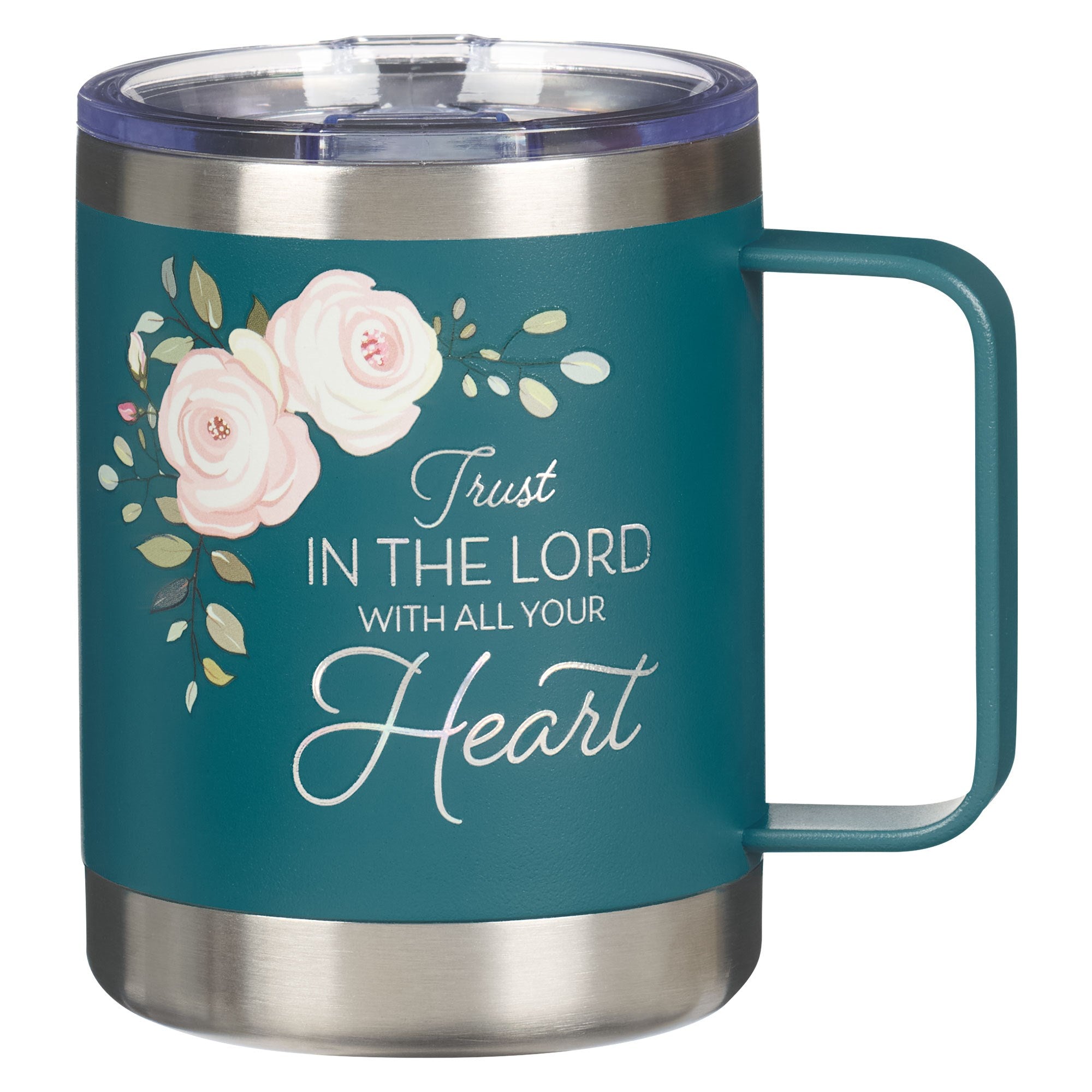 Camp Style Mug-Teal-Trust In The Lord-Prov. 3:5 (Stainless)
