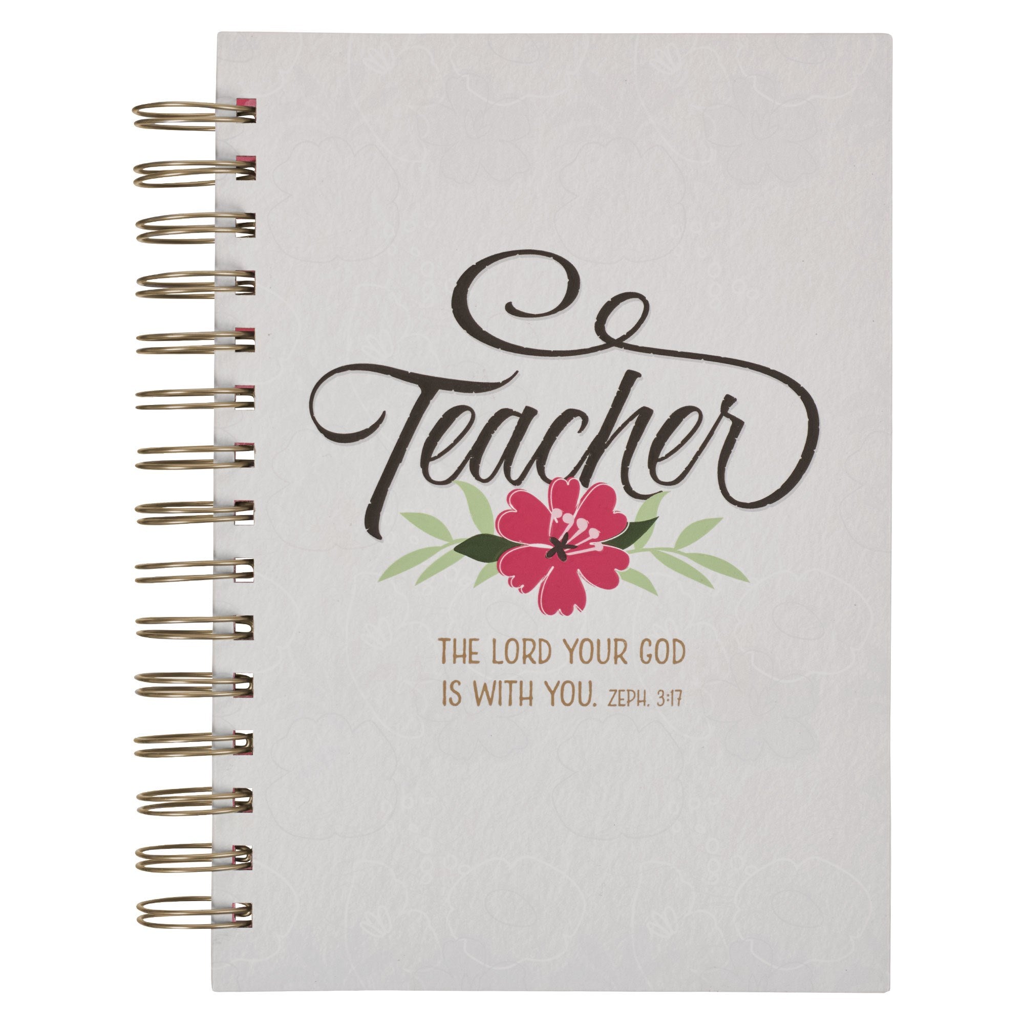 Journal-Wirebound-Fuchsia-The Lord Is With You-Zeph. 3:17
