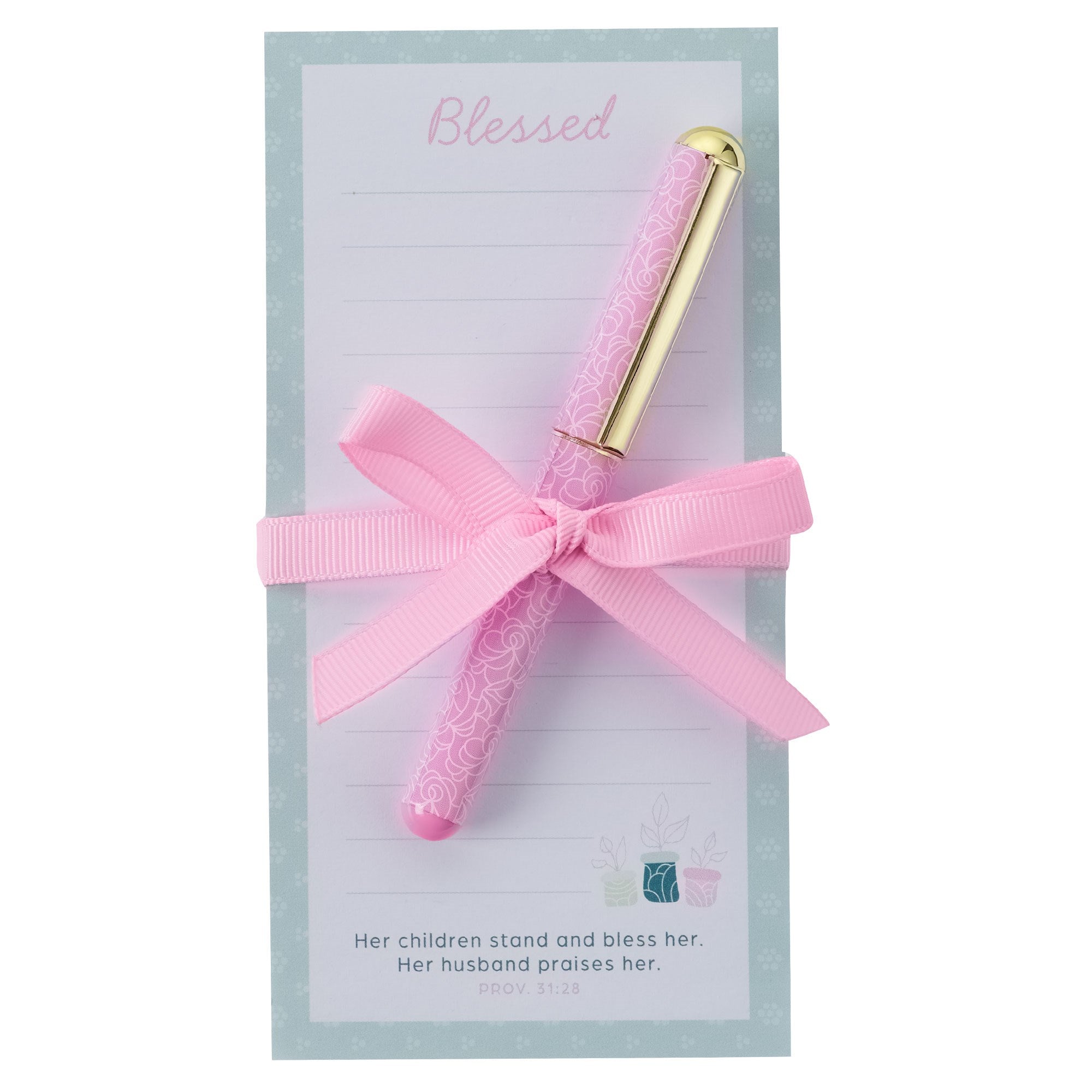 Magnetic Shopping List W/Pen-Blessed-Prov. 31:28