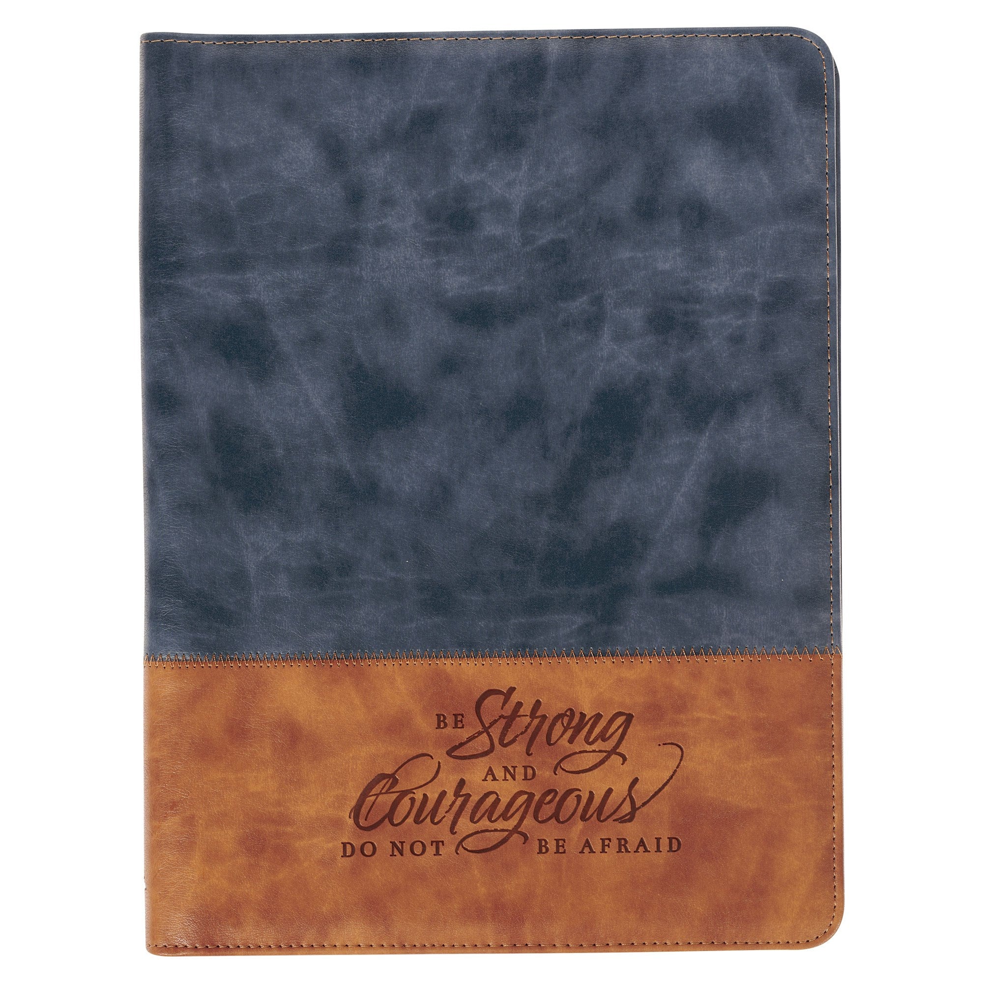 Folder-Navy/Brown-Be Strong & Courageous-Josh. 1:9