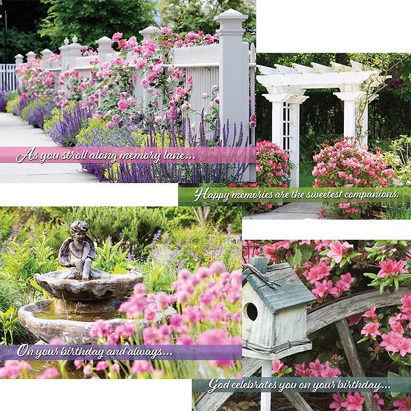Card-Boxed-Garden Spendor Assorted Birthday (KJV) (Box Of 12)