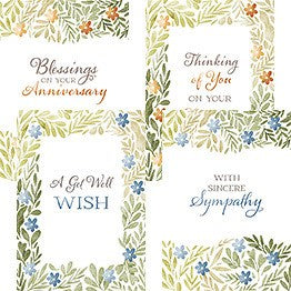 Card-Boxed-Painted Petals Assorted All Occasion (KJV) (Pack Of 12)