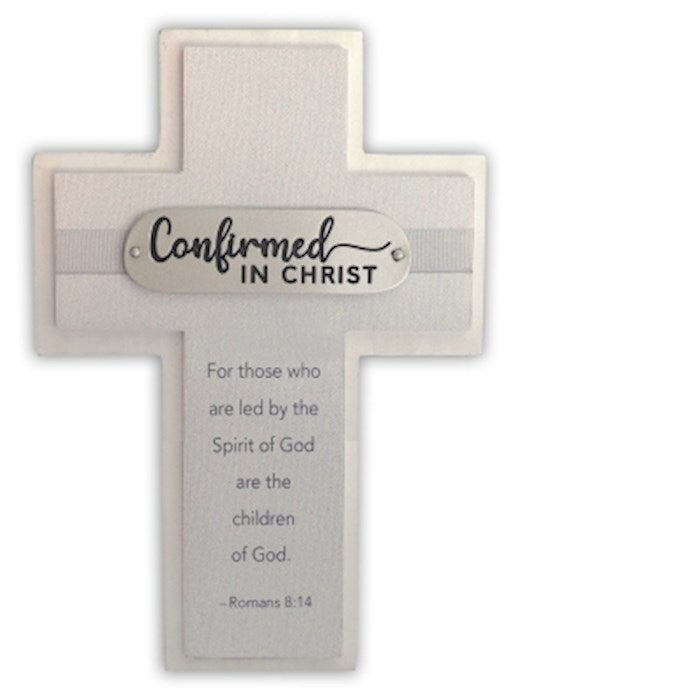 Cross-Confirmation-Fabric Wrapped-Confirmed In Christ (5&quot; x 7 1/2&quot;)