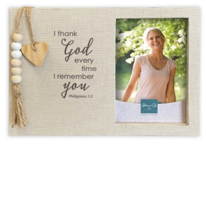 Frame-Memorial-I Thank God (Holds 4&quot; x 6&quot; Photo)