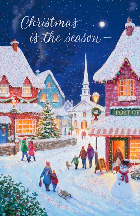 Boxed Card-Christmas-Christmas Is The Season-Village (Pack Of 18)