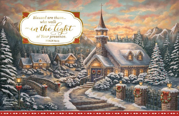 Boxed Card-Christmas-Blessed Church (Box Of 18)