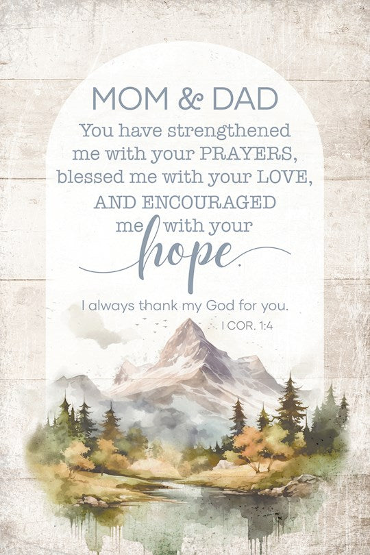 Wall Plaque-Mini Blessings-Mom &amp; Dad (4" x 6")
