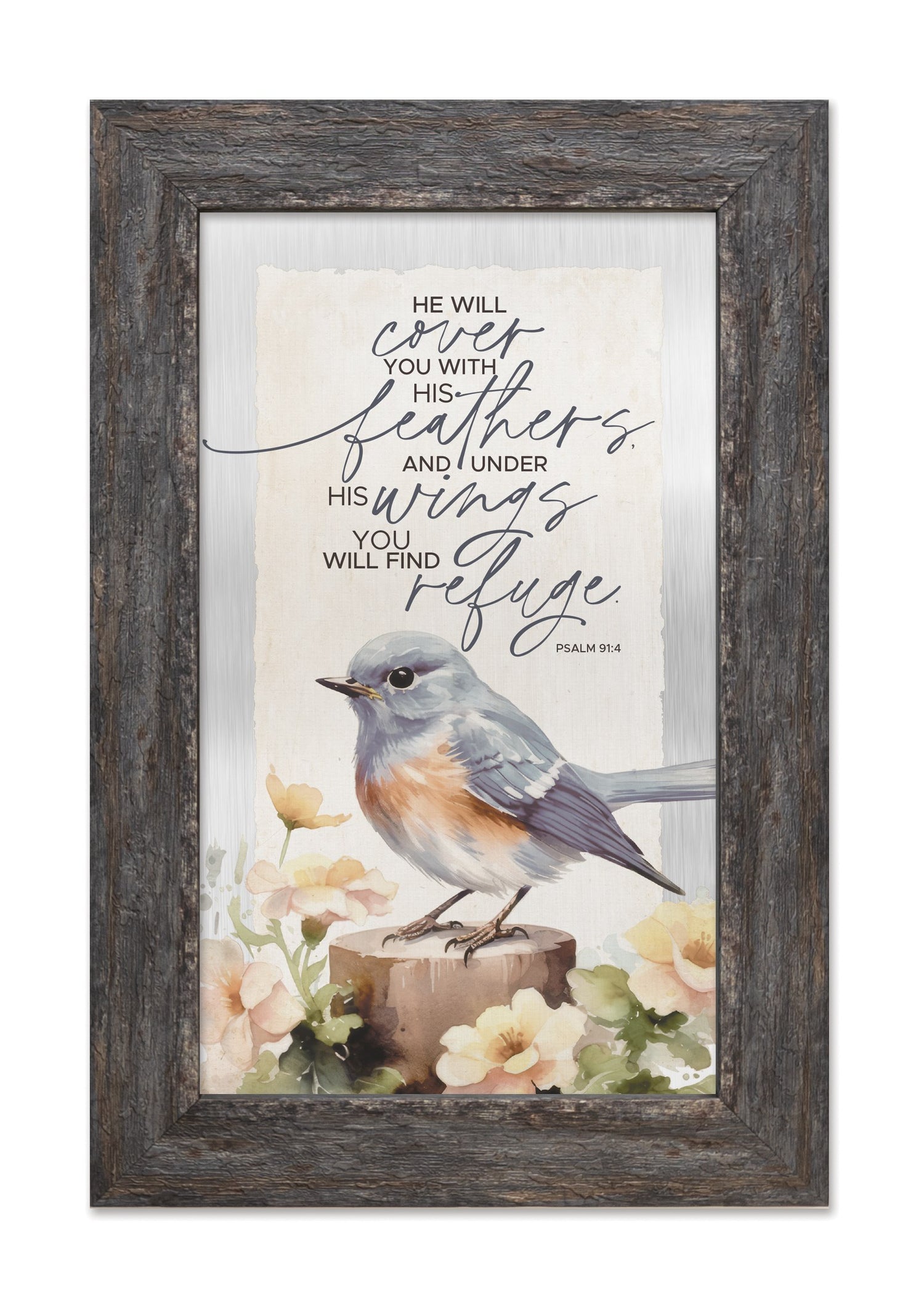 Plaque-Metalscapes-He Will Cover (8&quot; x 12&quot;)