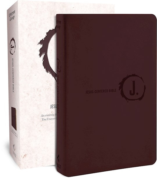 NLT Jesus-Centered Bible-Dark Brown Leatherette