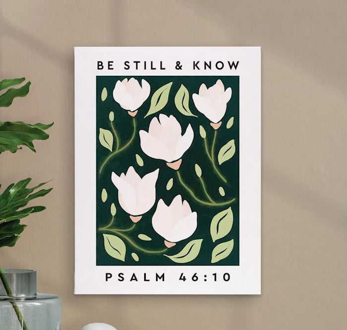 Wall Decor-Canvas-Be Still &amp; Know (12" x 15.75")