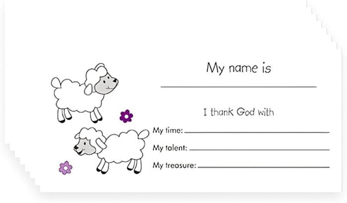 Offering Envelopes-My Name W/ Lamb (Pack Of 100)