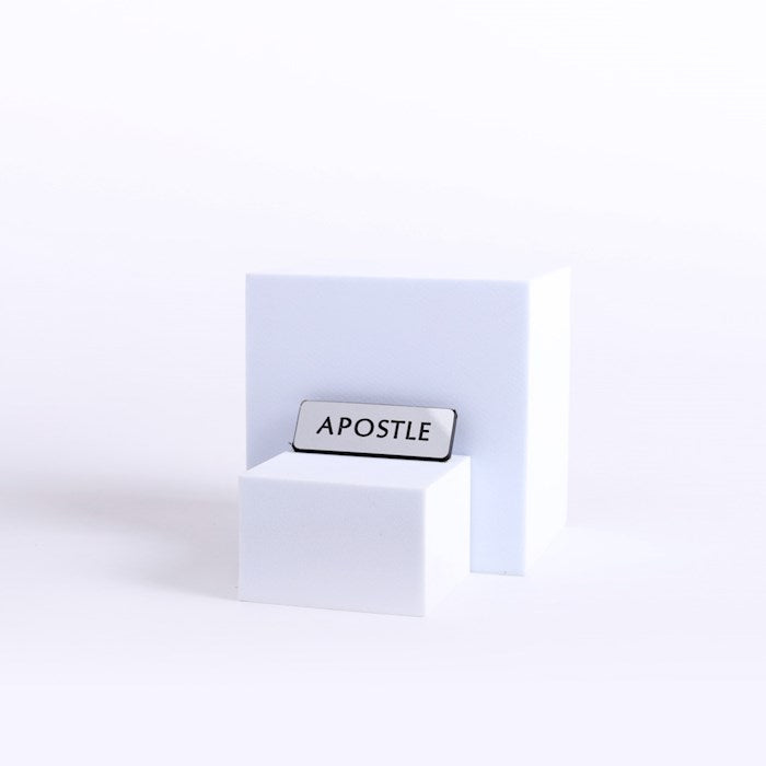 Badge-Contemporary-Apostle-Silver/Black-Pin Back