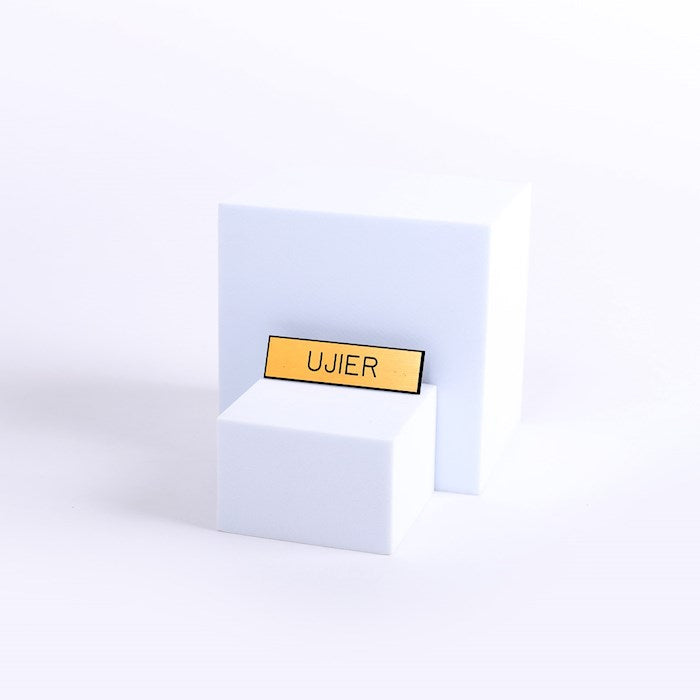 Spanish-Badge-Usher-Pin Back-Gold/Black