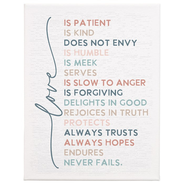 Wrapped Canvas-Love Is Colorful (13&quot; x 17&quot;)