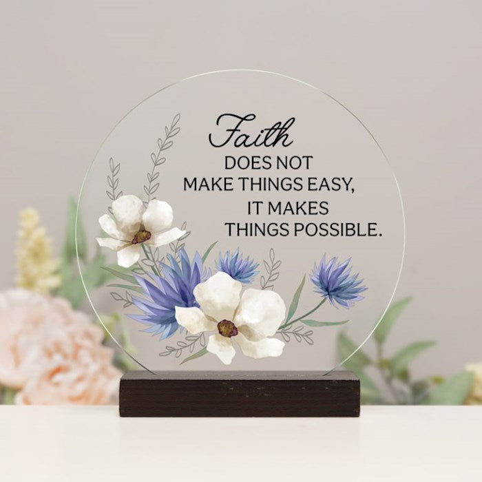 Round Sitter-Faith (6" Diameter) (Pack of 3)