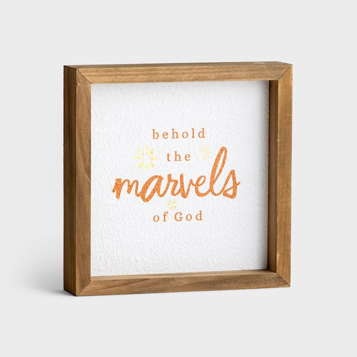 Plaque-Marvels Of God (7" x 7")
