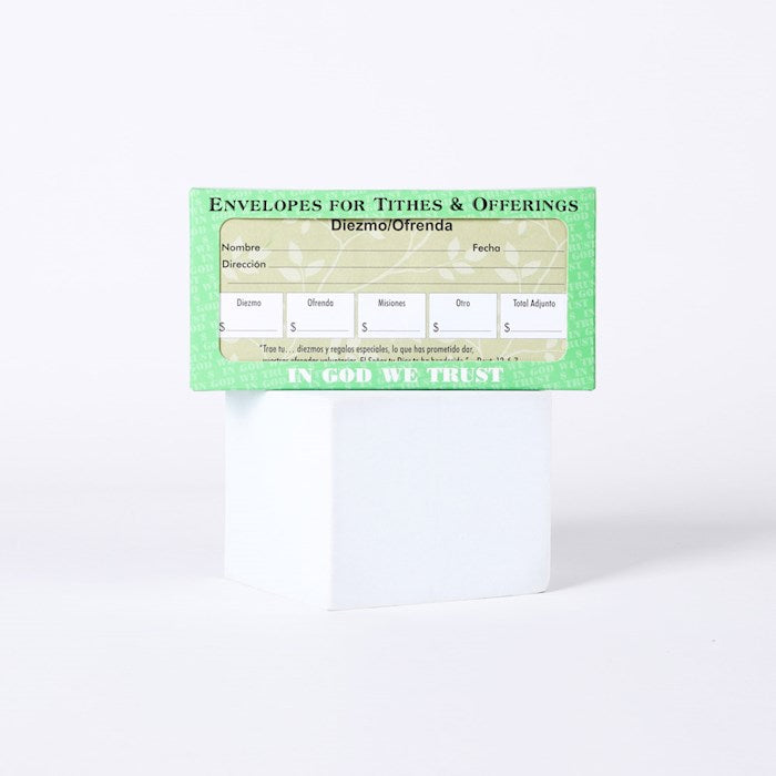 Offering Envelopes-Deuteronomy 12:6-7 (Spanish) (Pack Of 100)