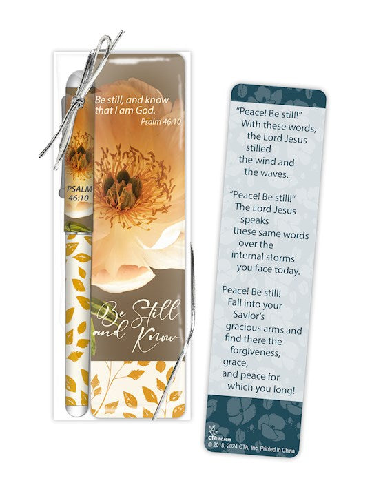 Pen &amp; Bookmark Set-Be Still And Know