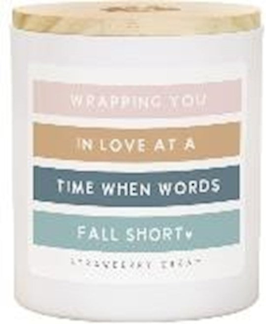 Candle-Wrapping Love-Strawberry Cream Scent (11 Oz - 2 Wick)