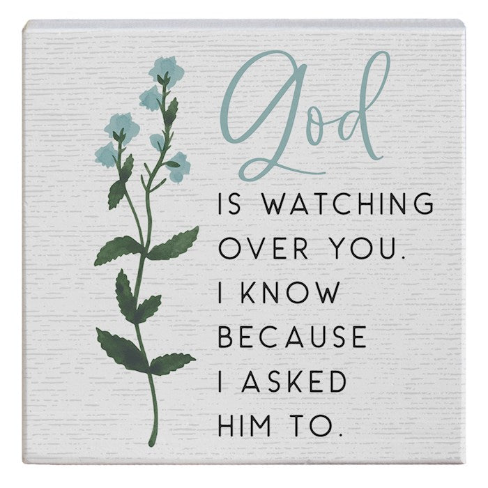 Gift-a-Block-God Is Watching (5.25&quot; x 5.25&quot;)
