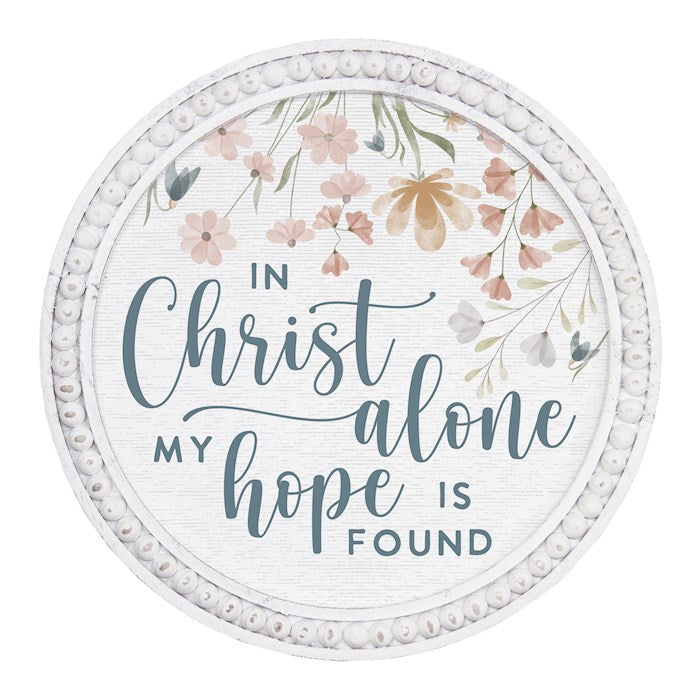 Beaded Art Round-Christ Alone Flowers (14" x 14")