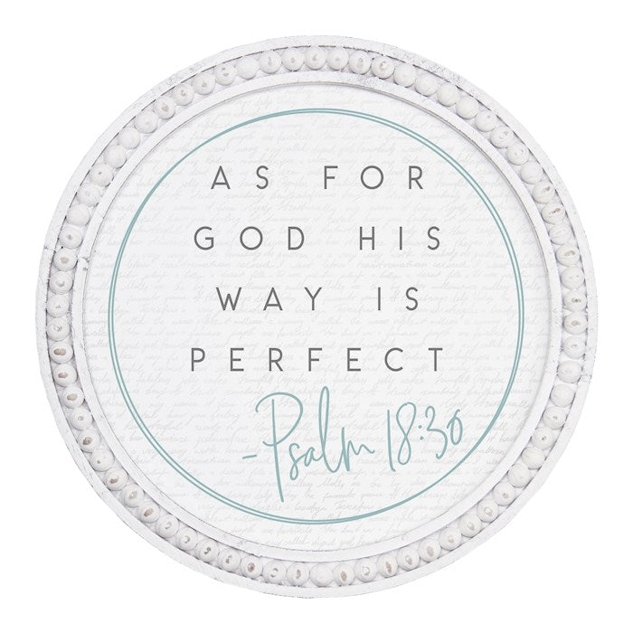 Beaded Art Round-As For God (14" x 14")