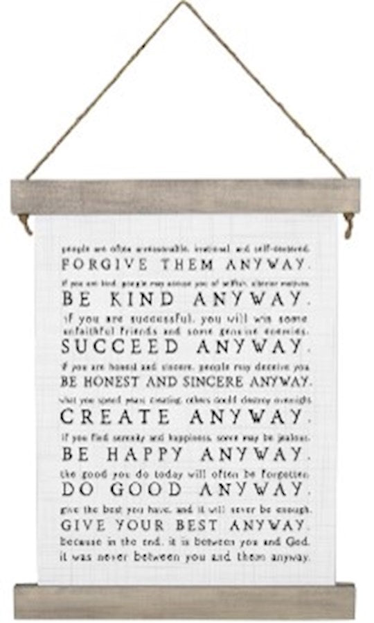 Hanging Canvas-Anyway (10&quot; x 17&quot;)