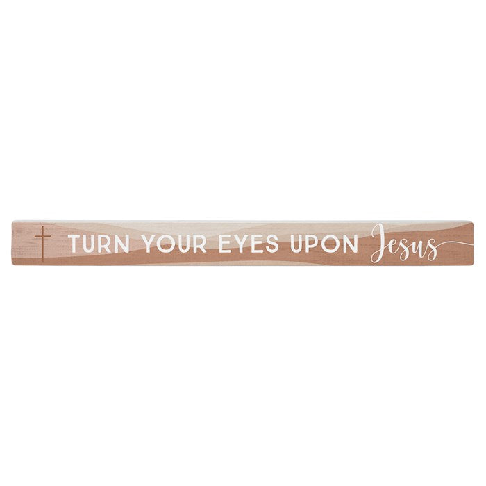 Talking Stick-Eyes Upon Jesus Cross (16" x 1.5")