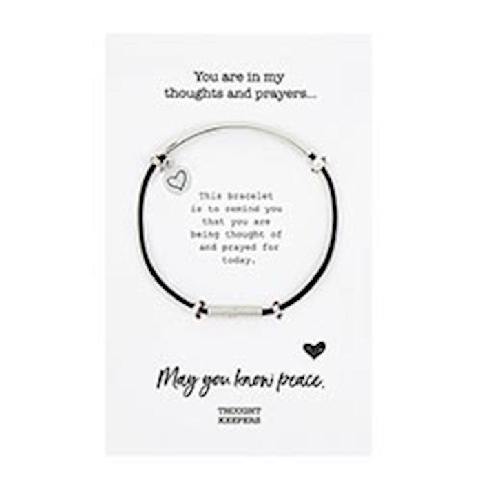 Bracelet-Thought Keepers-Black/Silver (7.5")
